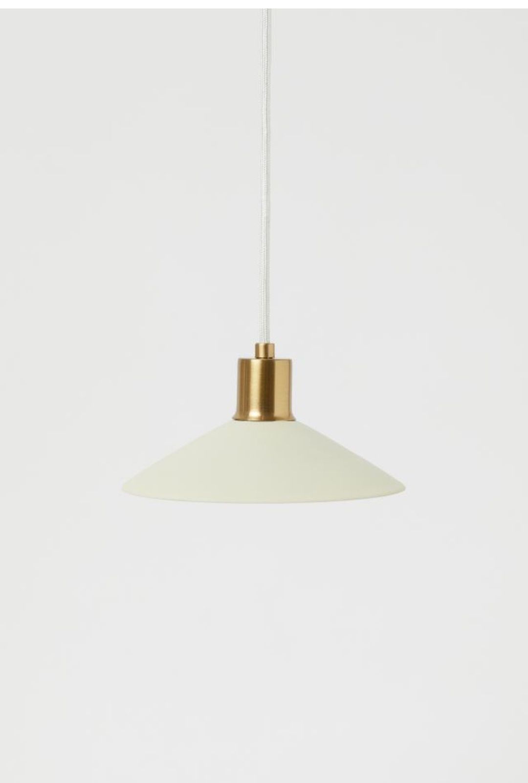 Lampa lampka wisząca szklana mosiądz złoto H&M