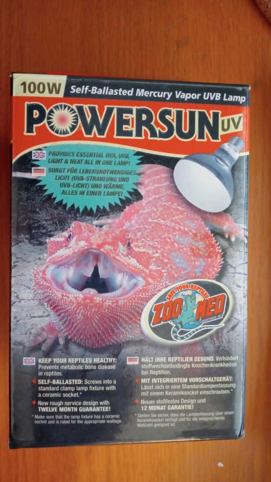 Lâmpada PowerSun UV 100W Zoomed