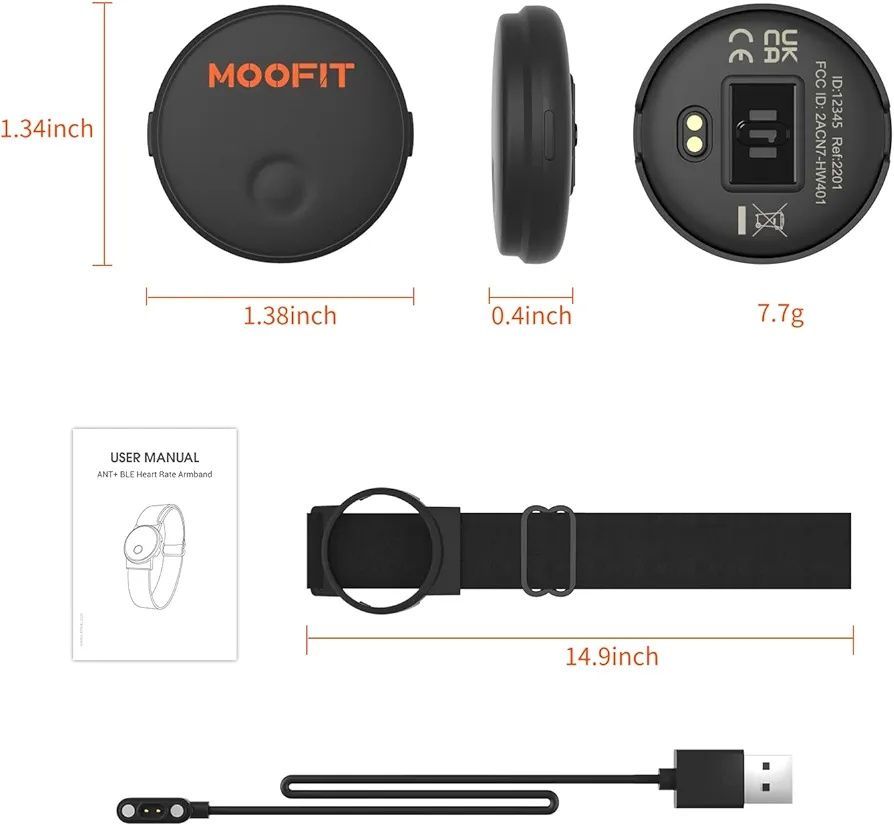 Moofit HW401 Браслет с монитором сердечного ритма, водонепроницаемый I