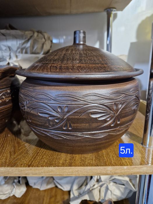 Макітра гончарна з кришкою