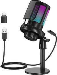 MIKROFON gamingowy NJSJ me6s USB oświetlenie RGB