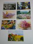 Conjunto de 7 postais tema: Flores (colecção 1)