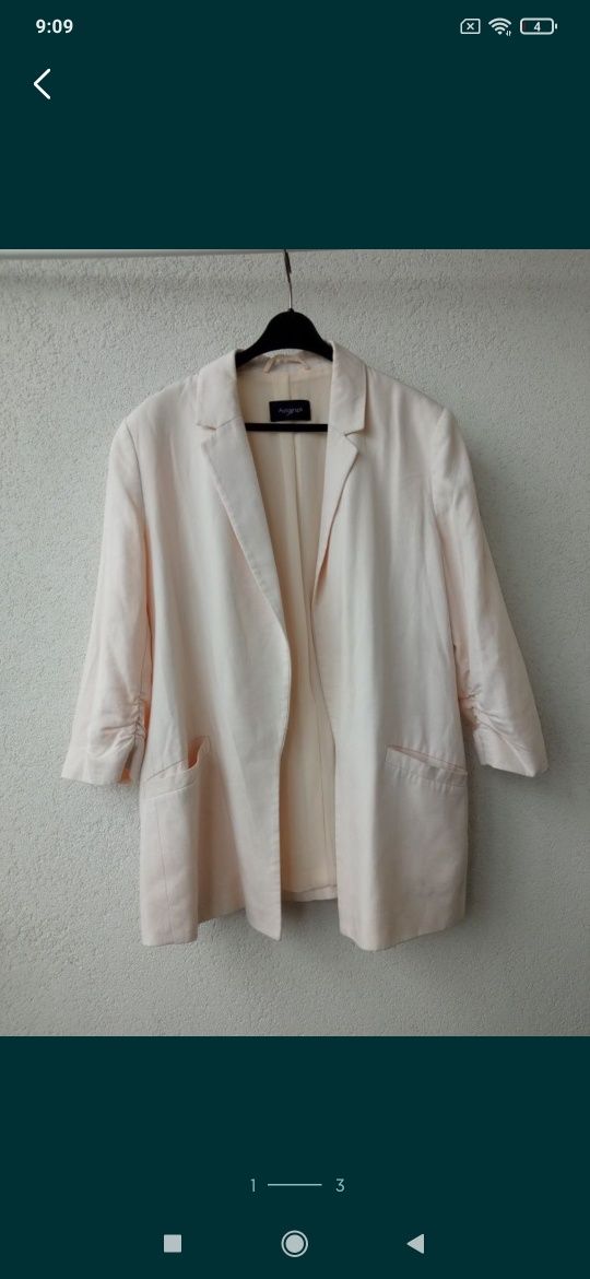 autograph marks&Spencer kremowa marynarka blezer r.42