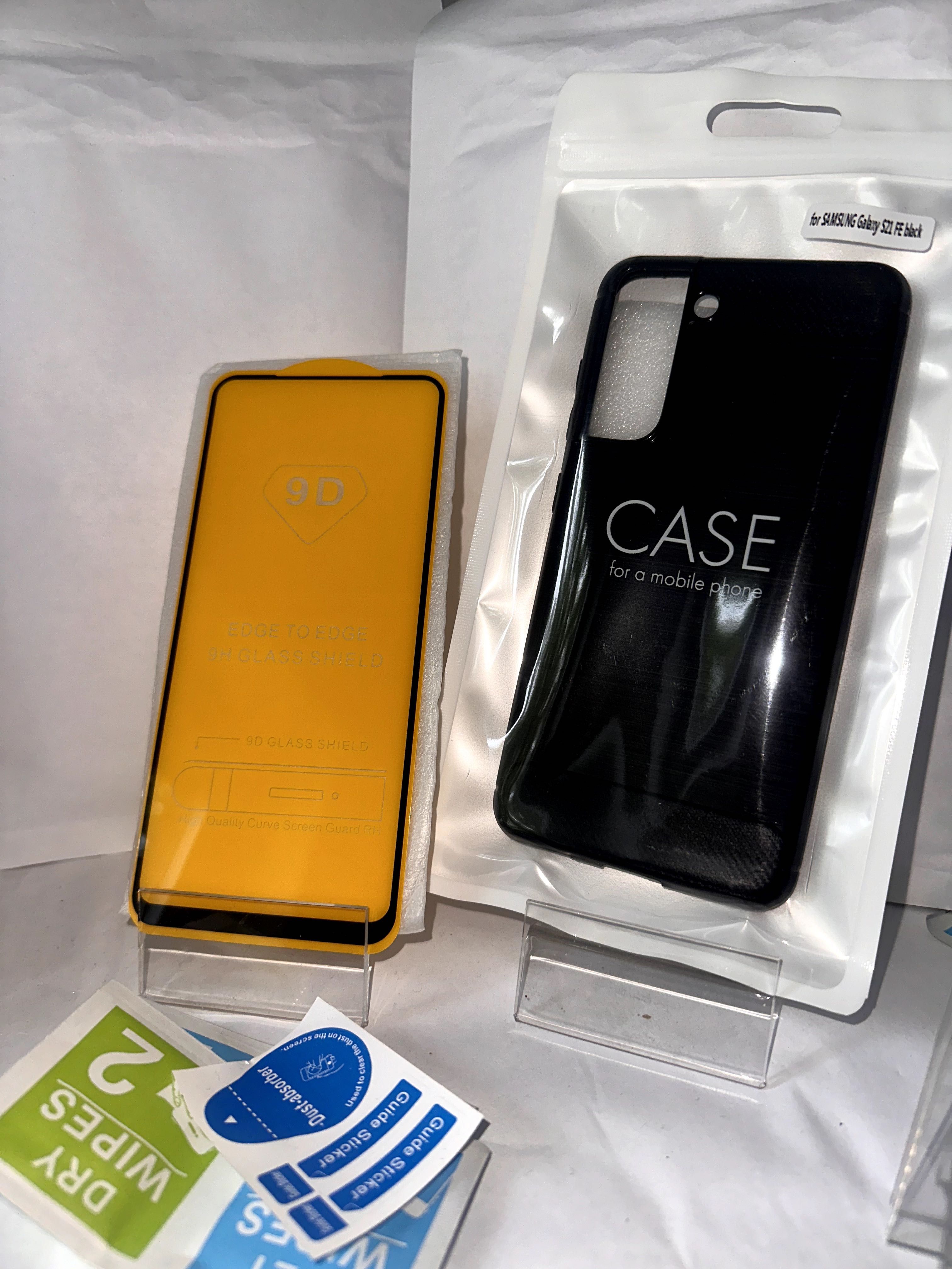 szkło hartowane 9D + etui czarne samsung A22 4G