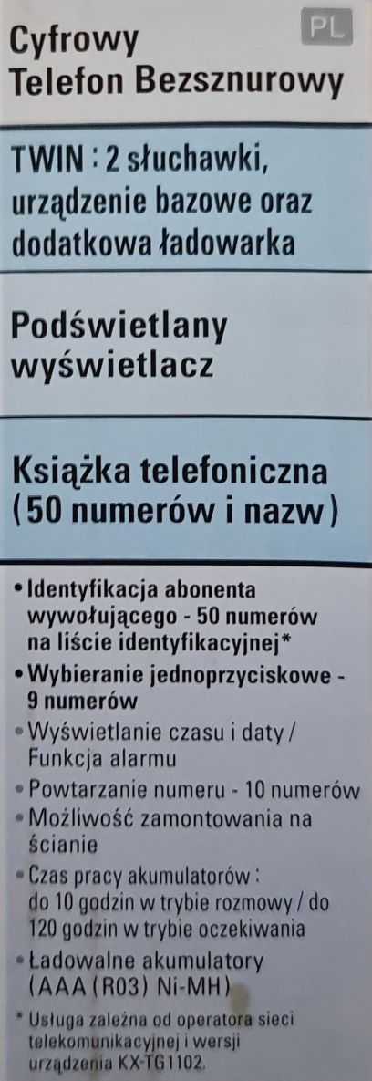 Komplet telefon Panasonic KX-TG1102