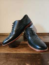 Стильные мужские кожаные туфли, стелька 28 см