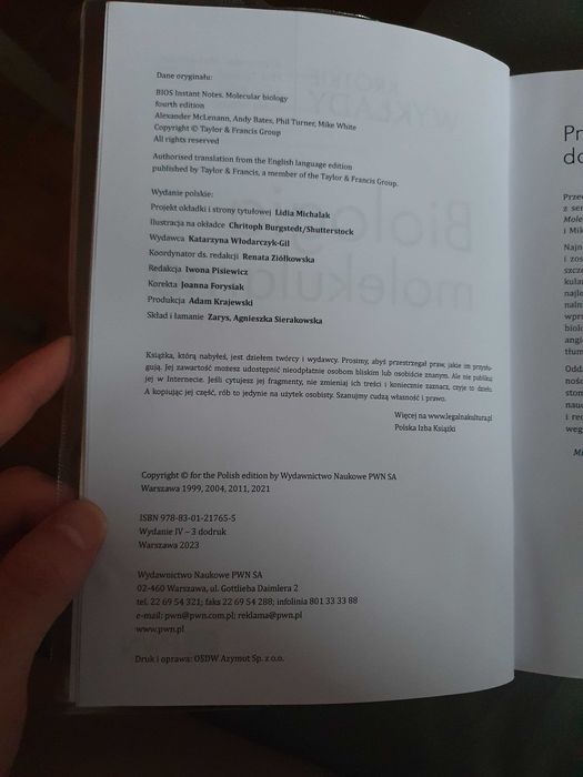 Krótkie Wykłady Biologia Molekularna