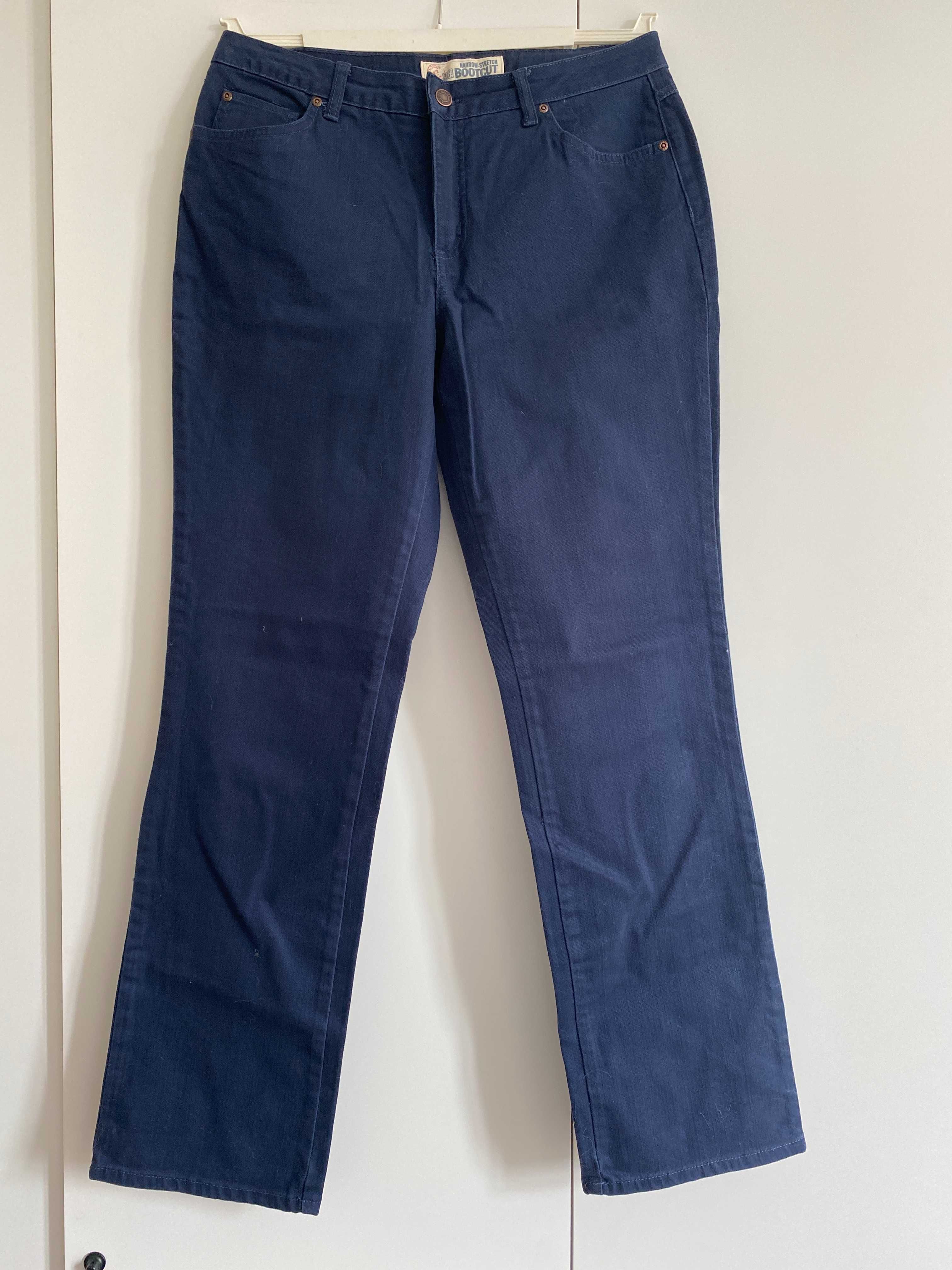 NOWE granatowe nowe spodnie Bootcut rozm 42