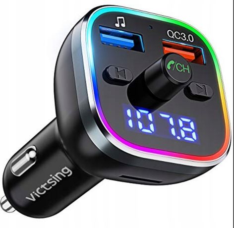 Transmiter samochodowy bluetooth 5.0 z QC 3.0