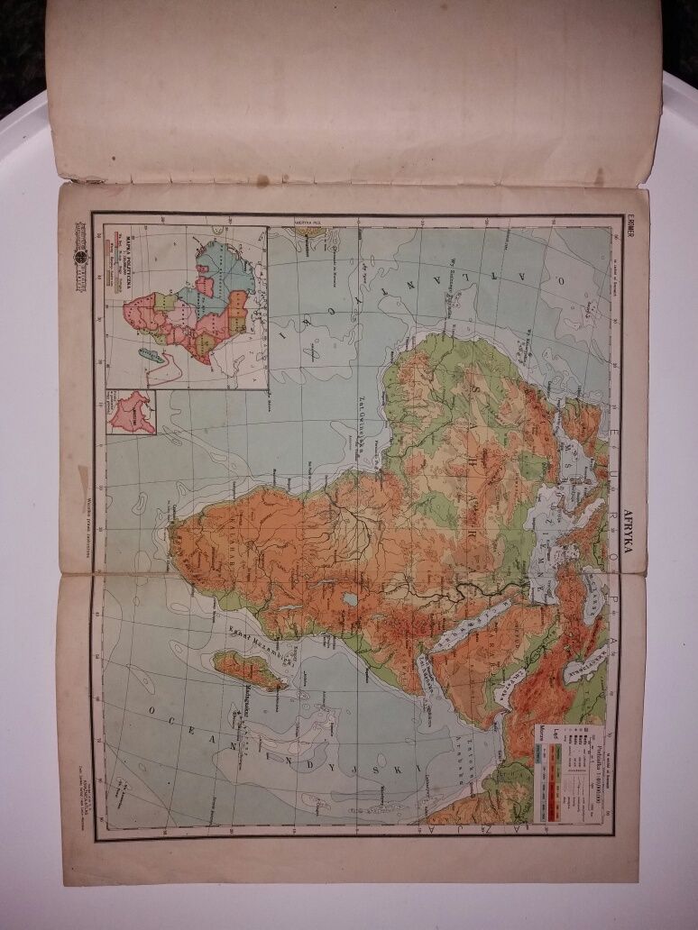 Atlas geograficzny 1918 E. ROMER/KSIĄŻNICA