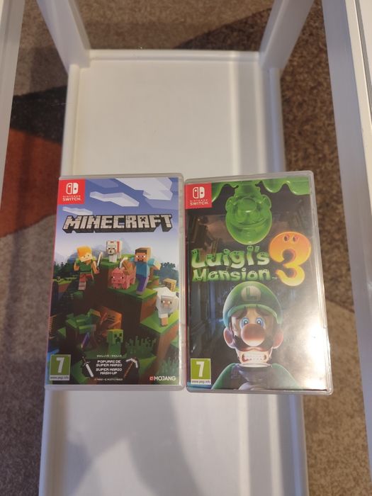 Luigi Mansion e Minecraft nintendo switch