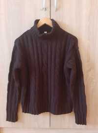 38 40 42 Nowy sweter golf warkoczowy splot Bonprix '90s Y2K vintage