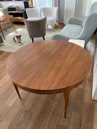 stół/ stolik kawowy, lata 60/70, drewno, okrągły, średnica 100