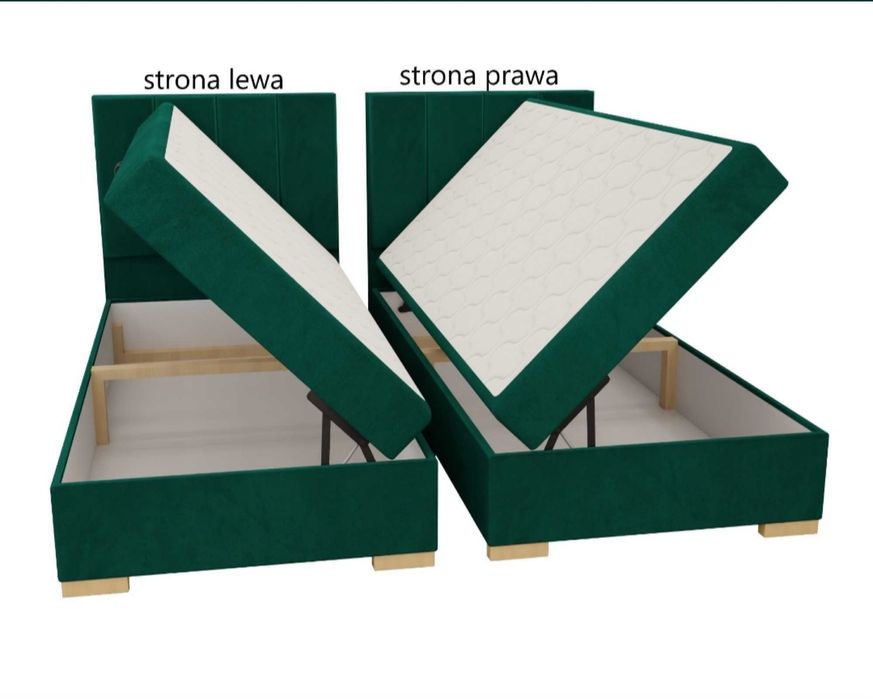 Łóżko kontynentalne MAX narożne 80, 90, 100 hotelowe PRODUCENT