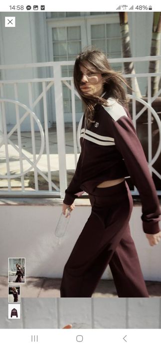 Piękne nowe dresy burgundowe r.38 Zara