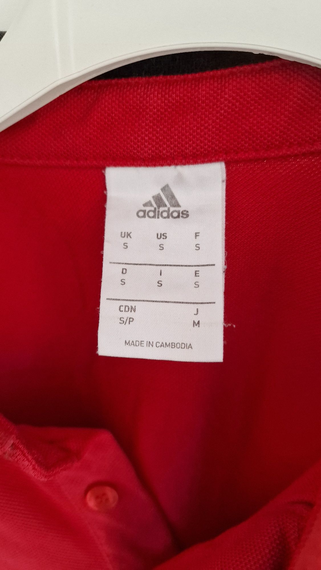 Czerwone Polo adidas