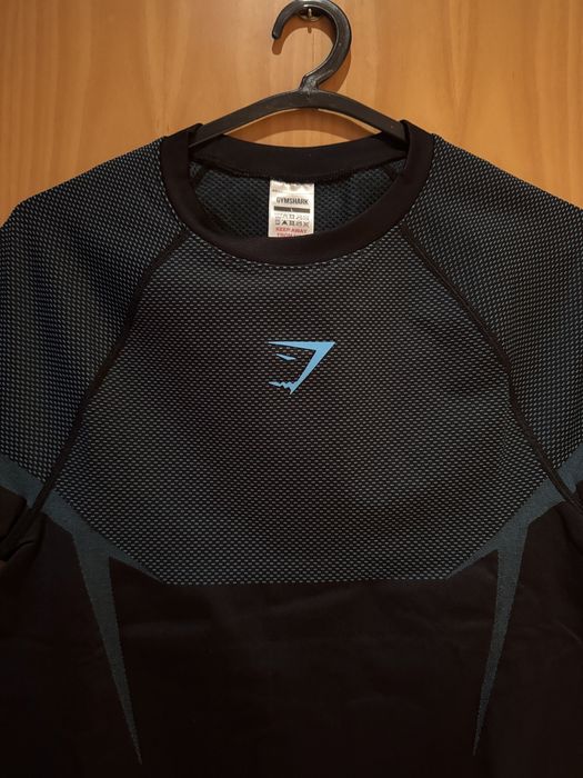 GymShark Onyx 5.0 Seamless T-shirt Black/Brand Blue