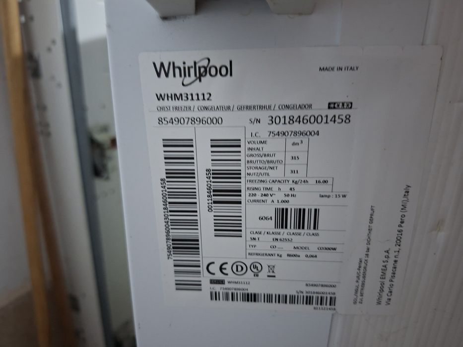Zamrażarka whirlpool 320l