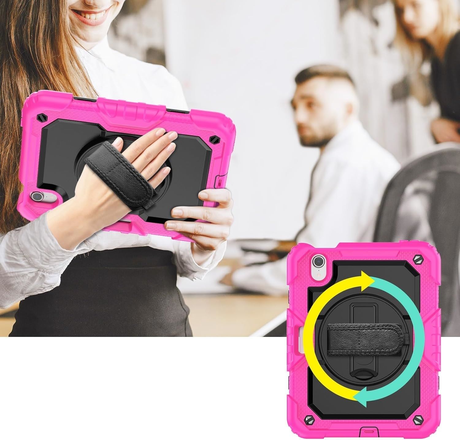 Etui do iPad Pro 11” z Podstawką i Paskiem na Ramię Różowy