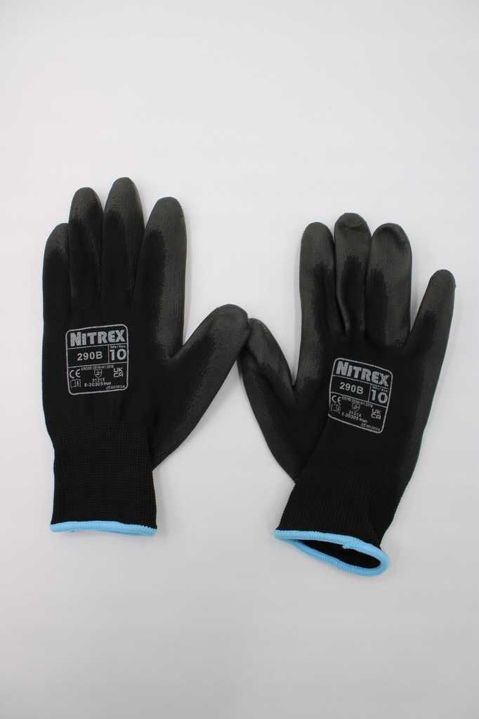 Nitrex rękawice robocze 290B, 10 par z powłoką PU 10szt r.XL