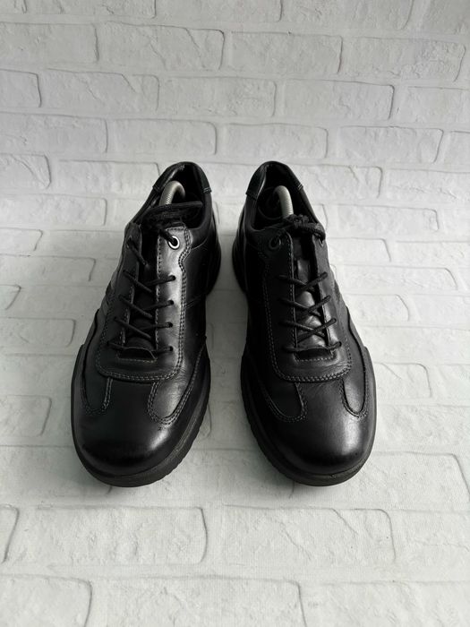 Чорні Шкіряні Чоловічі Туфлі Екко Ecco Transporter 45 Розмір Оригінал