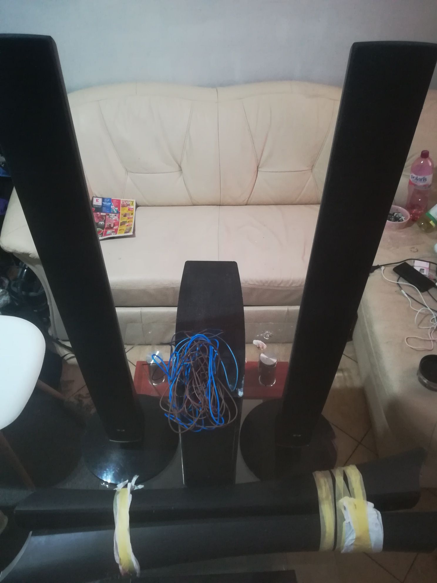 Kino domowe LG DVD Ht554 Th- D0 + 4 głośniki  LG + Subwoofer Panasonic