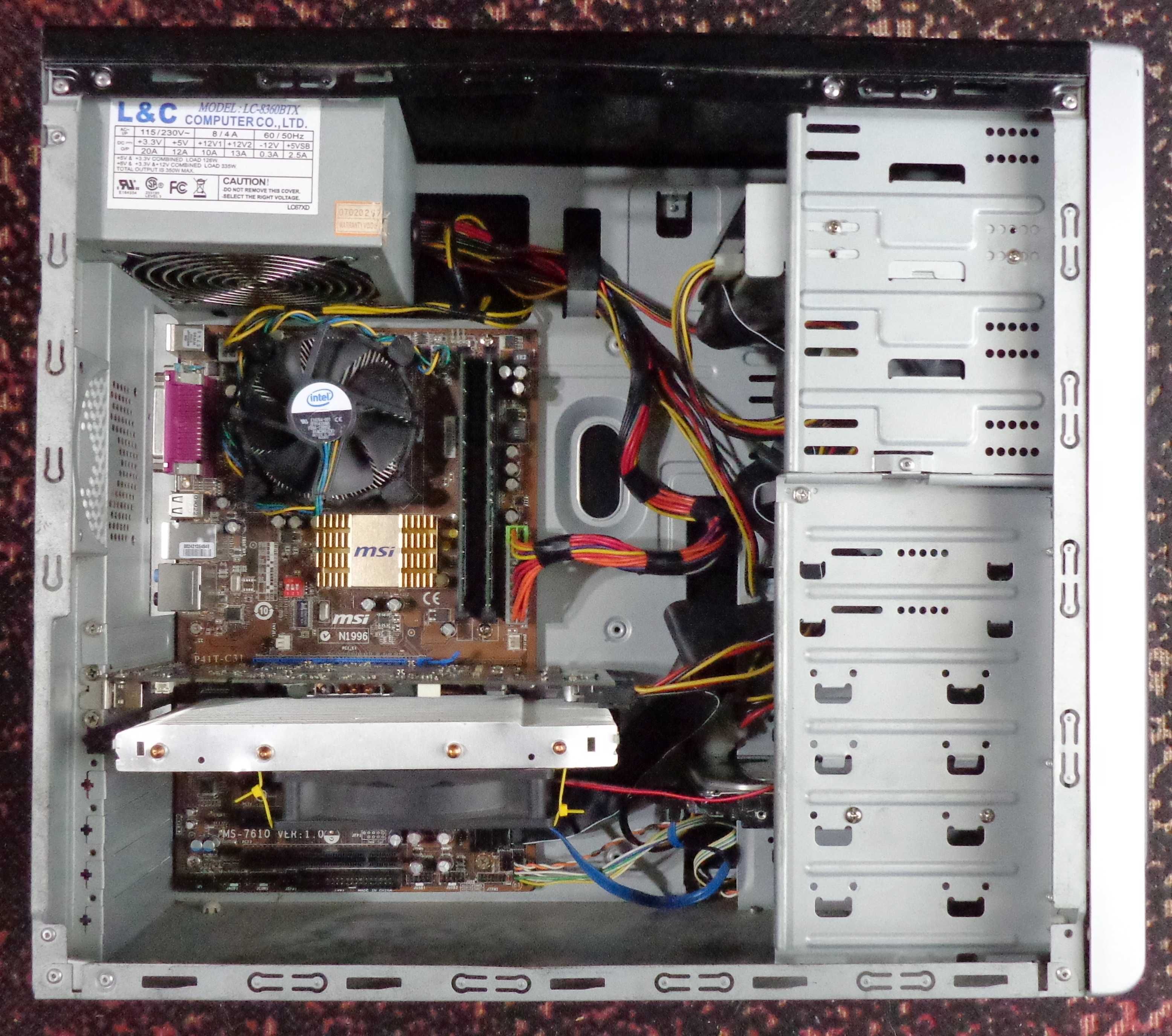 Системник Core™2 Duo E7400/MSI P41T-C31/GeForce 9600 GT/4 Gb/250 Gb