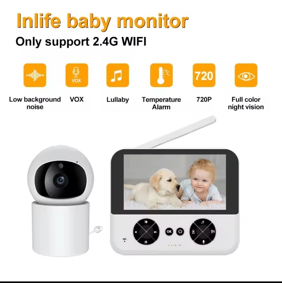 Відеоняня Baby Monitor C5 з поворотною камерою 4.3" екран