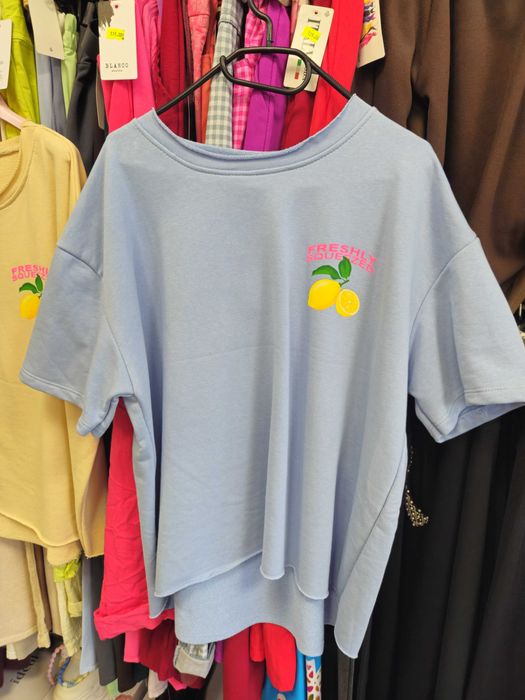 Koszulka bluzka niebieska AZARA Italy, r. Uni !!!