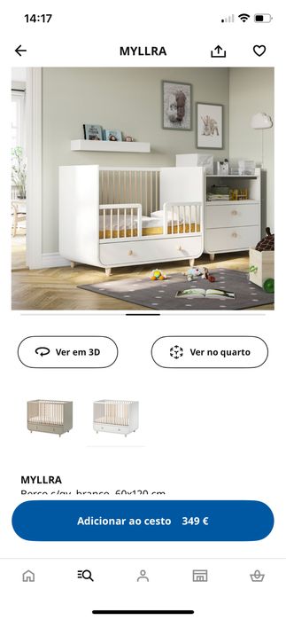 Berço + muda fraldas + colchao