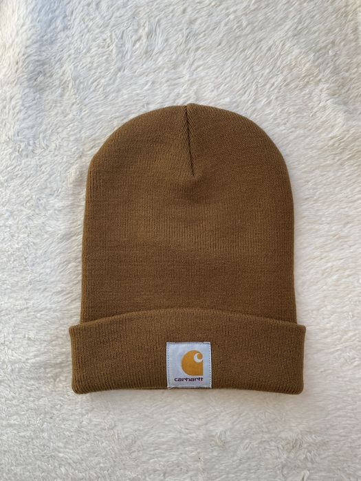 Carhartt czapka zimowa beanie musztardowa brązowa unisex
