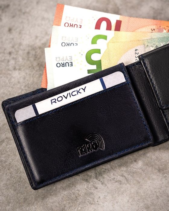 mały, skórzany portfel męski bez zapięcia - buffalo wild