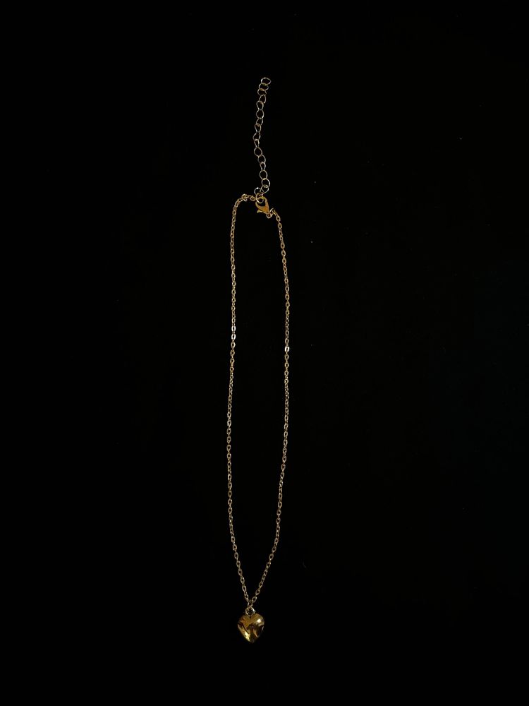 Colar para pescoço ou tornozelo Dourado com coração
