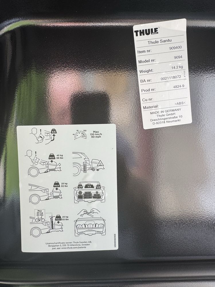 Thule Santu 9094 na Hak.Na platformę rowerową Epos EasyFold