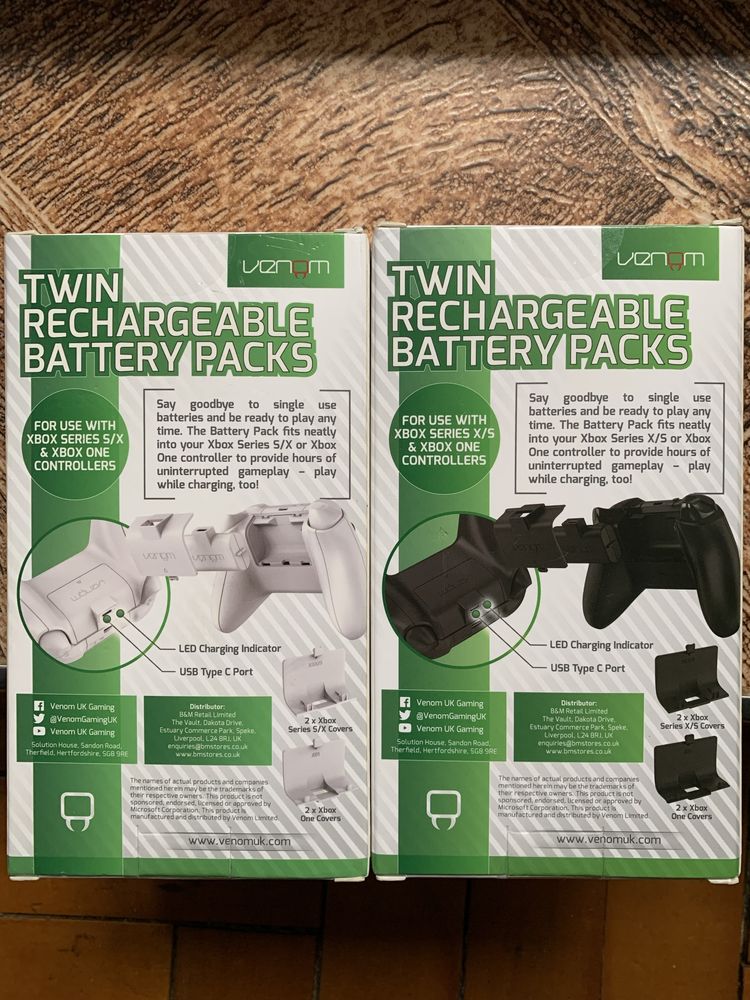 Двойные аккумуляторные батареи Venom для Xbox Series X/S и One