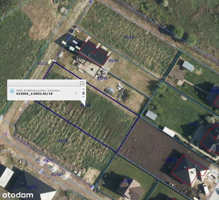 Działka budowlana z gotowym projektem domu, uzbrojona, 8 km od Rynku
