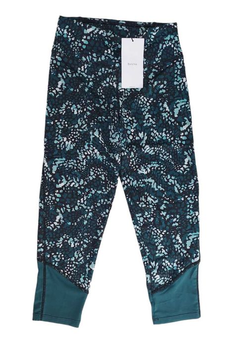 Zielone legginsy 3/4 BERSHKA, z siateczką , R. XS