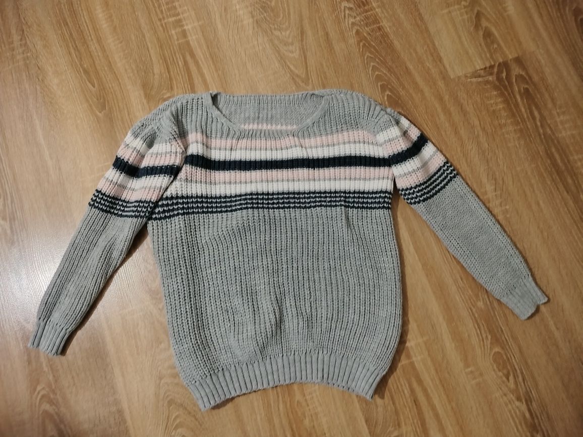 Sweter sweterek szary S M