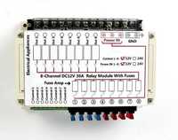 Moduł 8 przekaźników 30A 12V gniazdo bezpieczników elektroblok