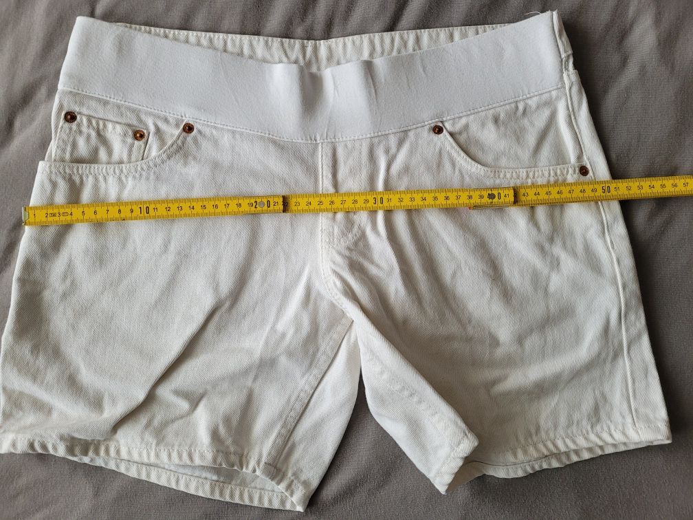 Spodenki ciążowe białe Top Shop r.38/M/10
