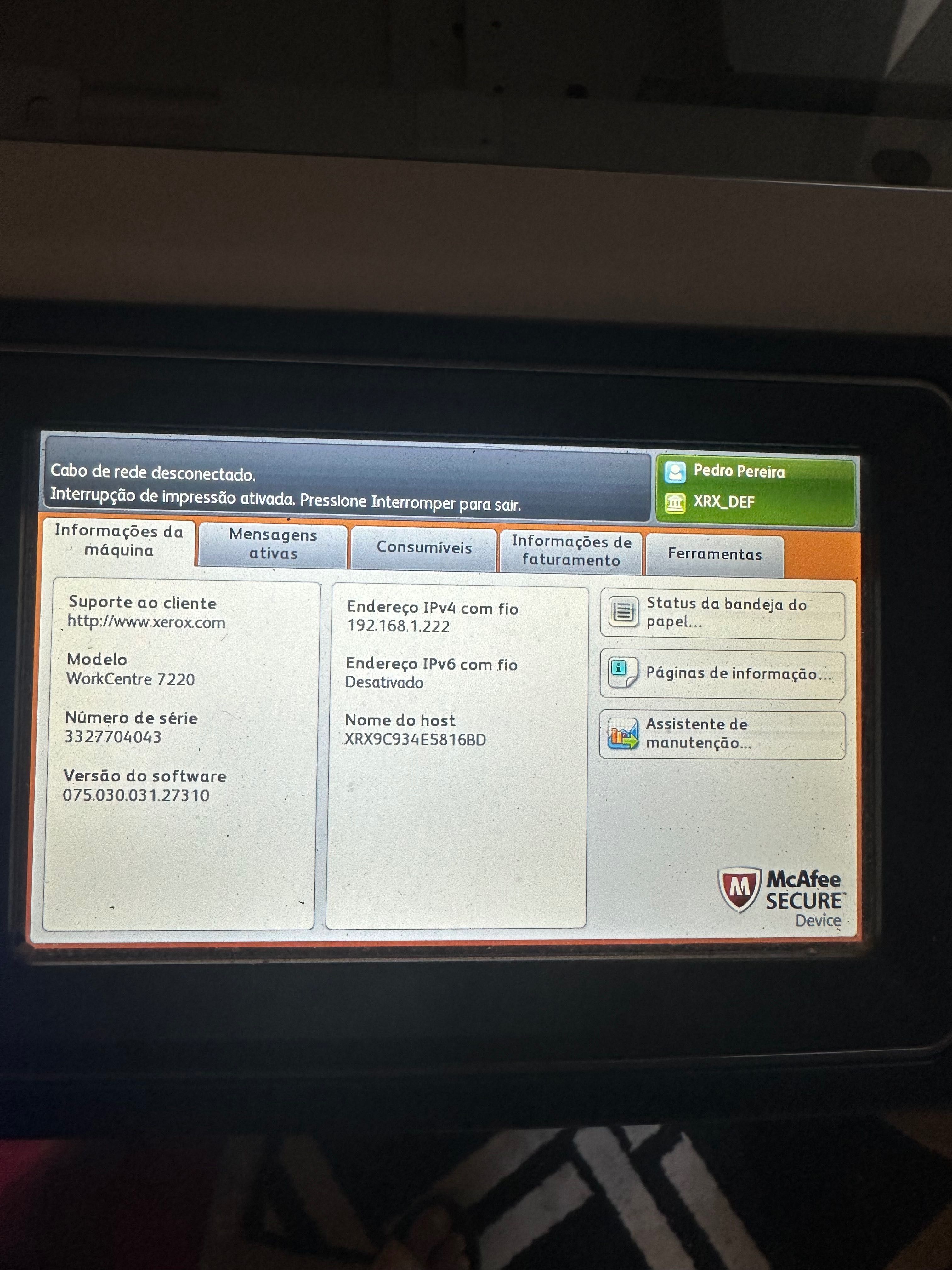 Vendo fotocopiadora Xerox WorkCentre7220