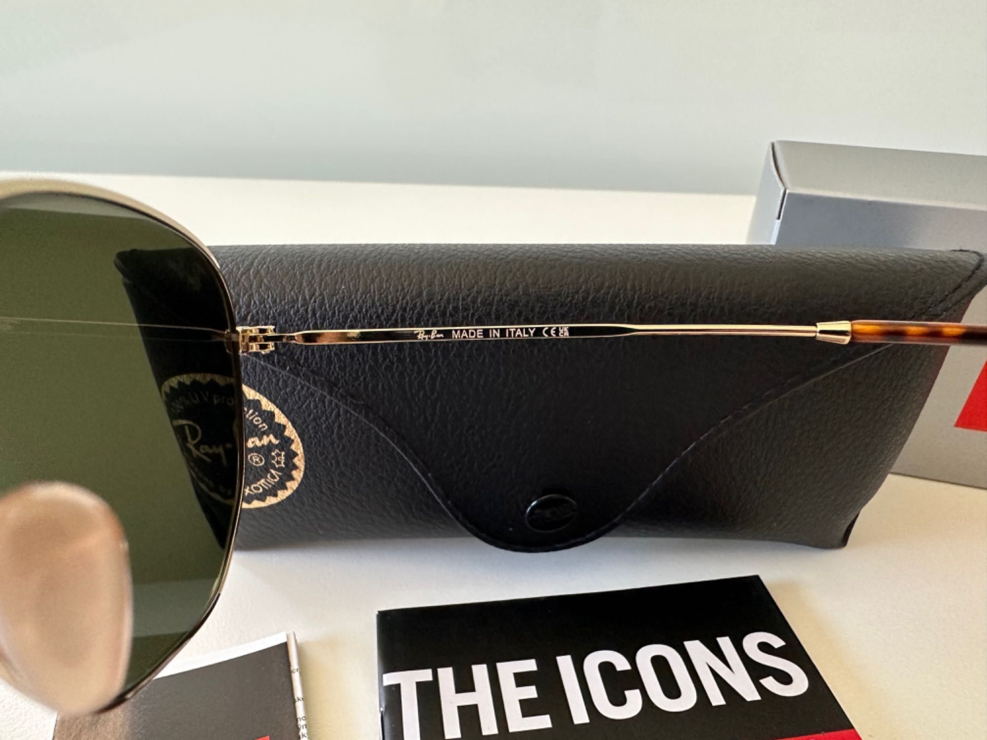 RayBan Original RB3548N Hexagonal Arista Gold Green G15 51-21 Novos