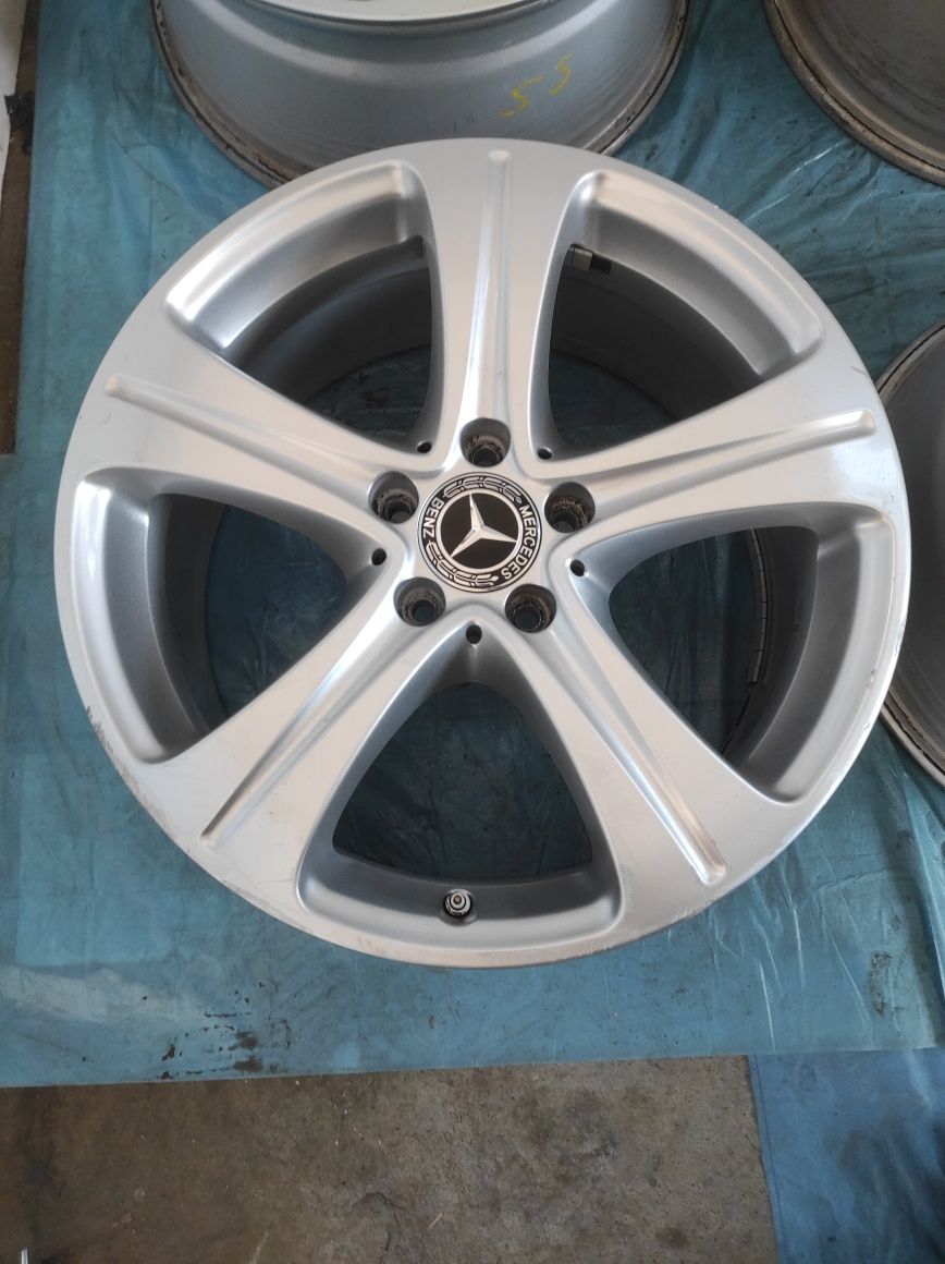 543 Felgi aluminiowe ORYGINAŁ MERCEDES R 18 5x112 otwór 66,6 CZUJNIKI