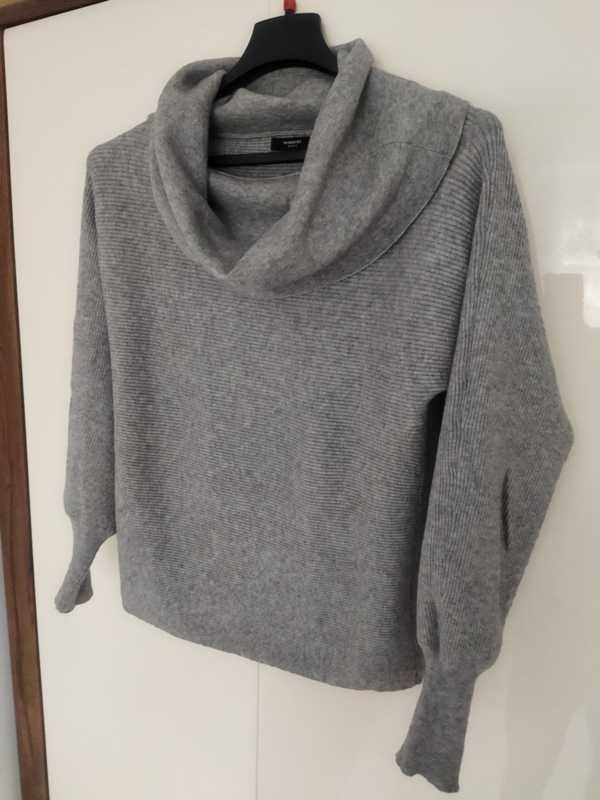 Sweter z golfem damski Reserved. Szary popielaty. Rozmiar M.