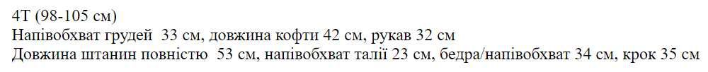 Костюмчик для дівчинки Plamka 4T