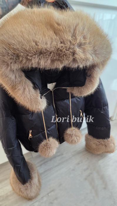 Najnowszy model softy bomberka mega futro obszycie pompony lis jenot
