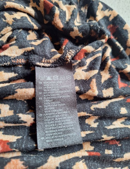 Długa sukienka maxi panterka 100 % wiskoza marka H&M rozmiar S 36