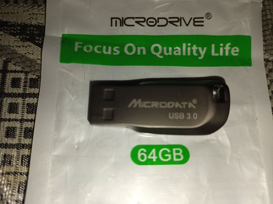 Міні-флешка - брелок USB 3.0 металева 64 ГБ (НОВА)
