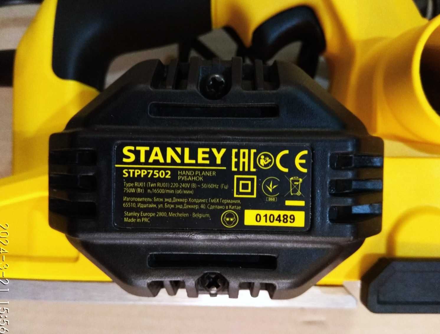 Электрорубанок Stanley
