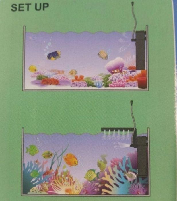 Nowy Filtr wewnętrzny do akwarium 600l/h 30-80l